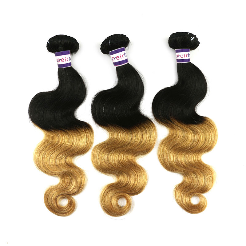 Blonde Black Ombre Hair Body Wave Hairstyles Color 1B/27